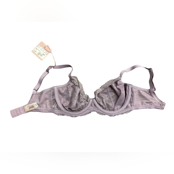 Panache NWT Ava Plunge Bra Lace Dusky Lilac Size 30F - Picture 3 of 6